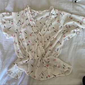 Flower wrap top
